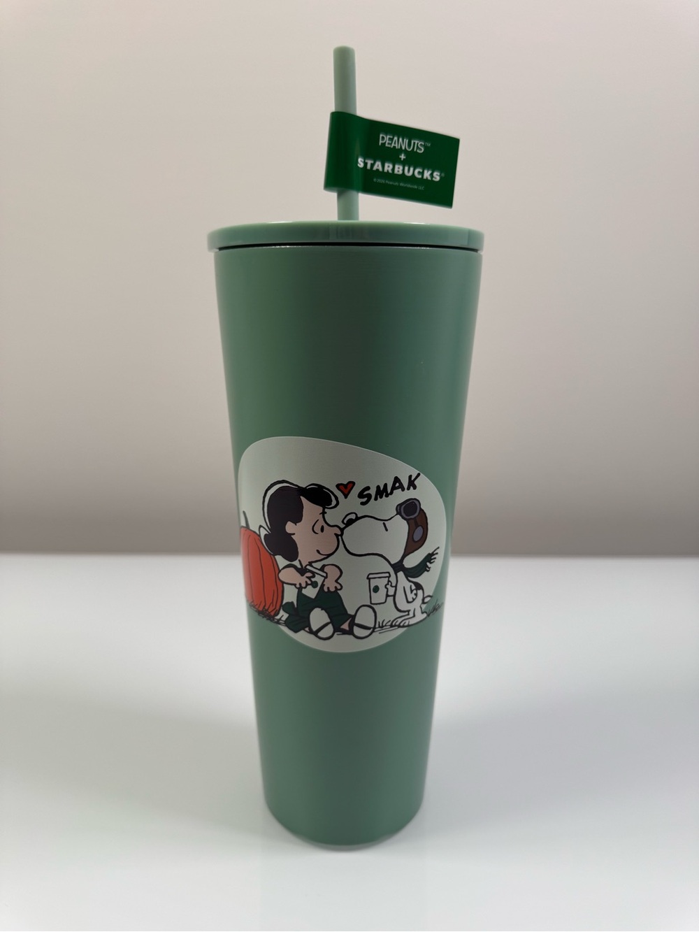 Starbucks Mint Green Peanuts Collab Stainless Tumbler